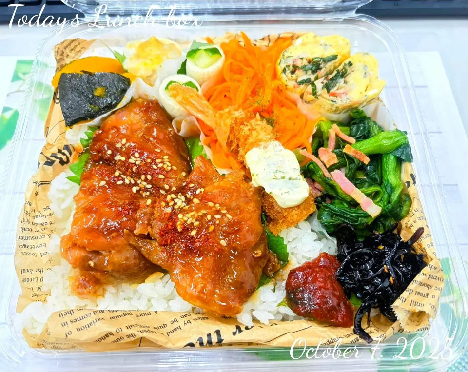 🍱🐓鶏もも肉の照り焼き弁当🐓🍱|TakeBooさん