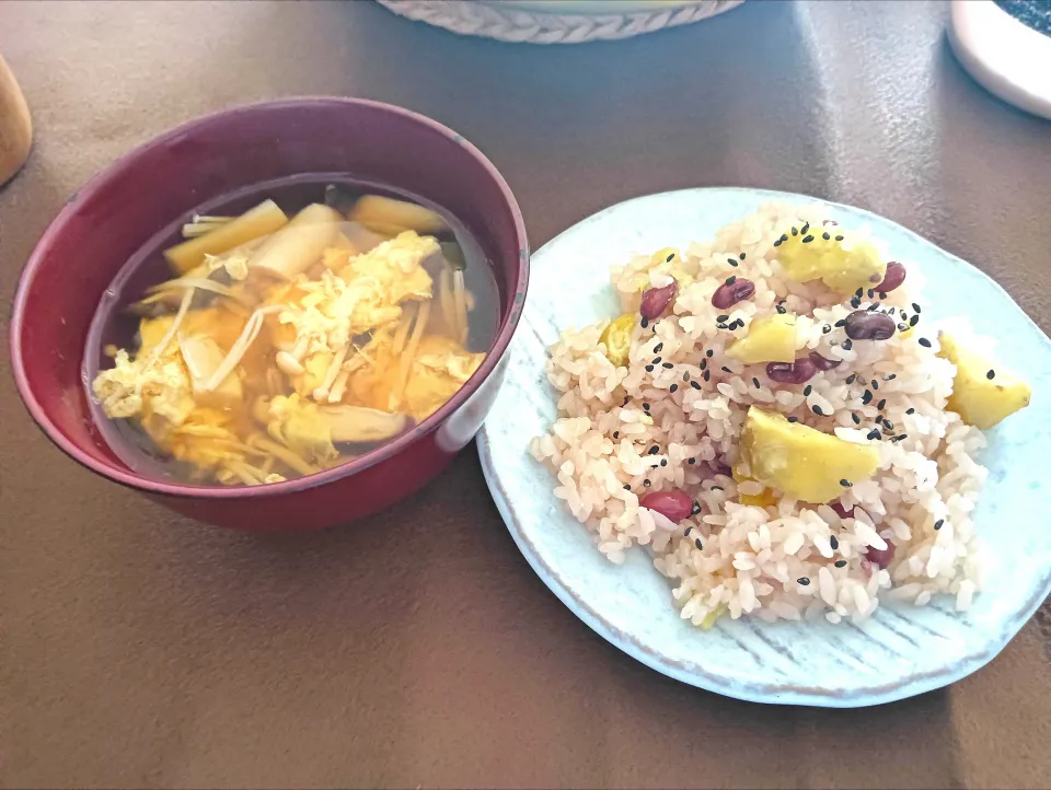 母と栗ご飯作り|えっこさん