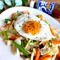 旨塩⭐︎焼きうどん