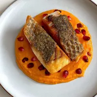 Pan fried barramundi, pumpkin purée |12Dragonさん