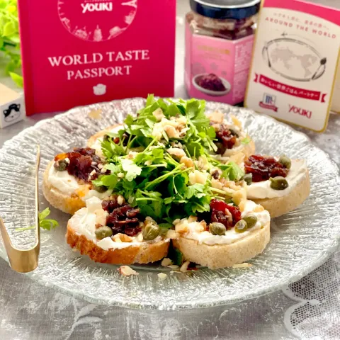 「桜エビ醤」を使ってみたSnapdishの料理・レシピ写真:台湾テイスト🇹🇼ブルスケッタ🥖