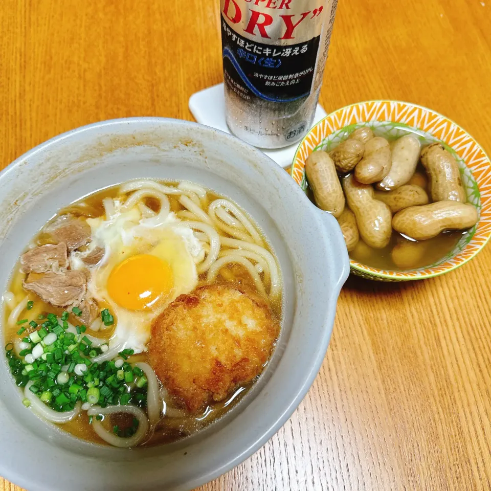 月見コロッケうどん
茹で落花生|naoさん