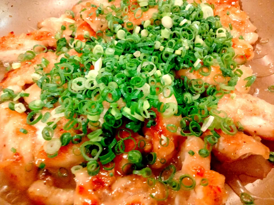 ねぎまみれ。ささみのねぎ塩。|めぐさん