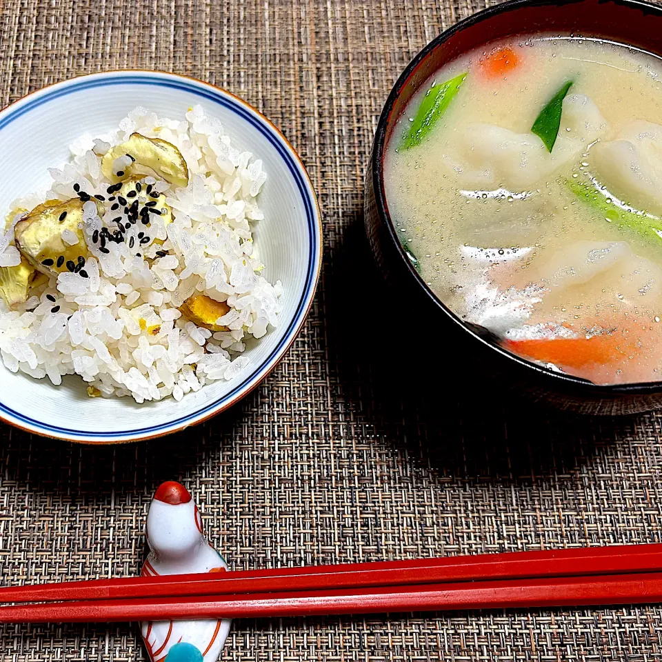 新米で栗ご飯& 広島のだんご汁|Little Darlingさん