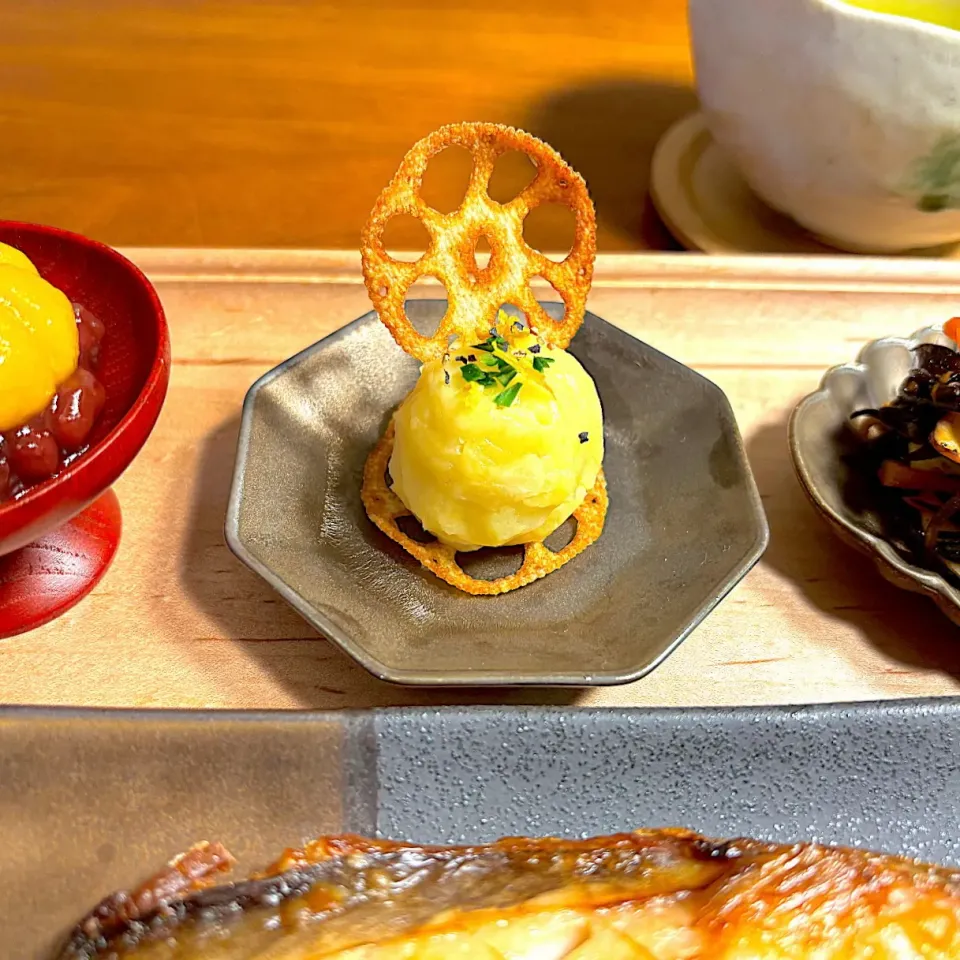 ポテサラと蓮根チップのフィンガーフード|すずさん