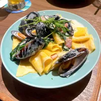 Blue mussels fettuccine|skyblueさん