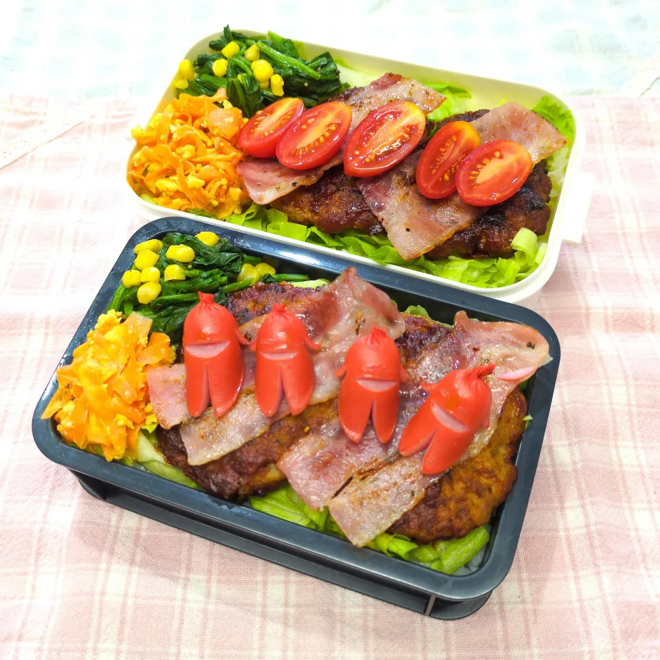 ハンバーグ弁当♥|みちゅあしさん