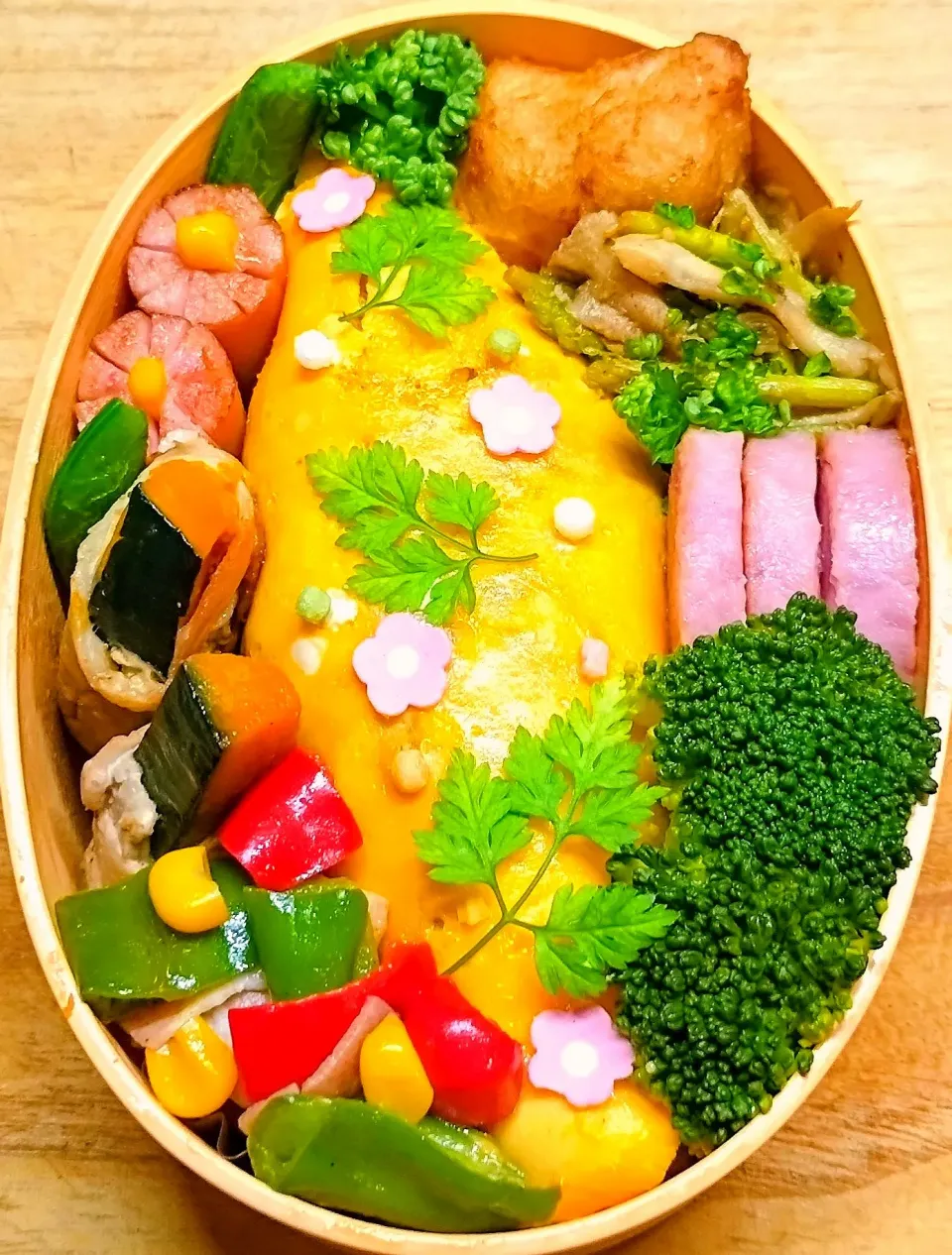 オム＊ドライカレー弁当🍱|にゃん(=^・^=)さん