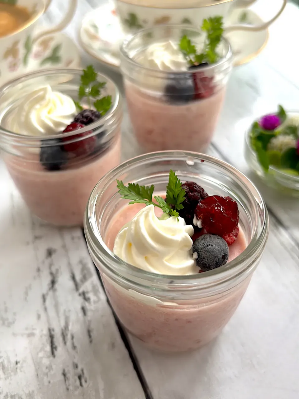 米糀ミルクのベリーミルクプリン|とんちんさん