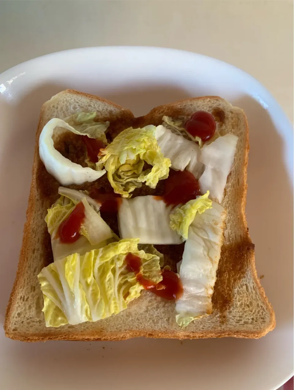 白菜の焼肉のタレトースト|そらまめさん