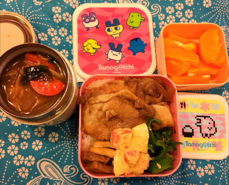 焼肉弁当　お味噌汁|まゆみさん