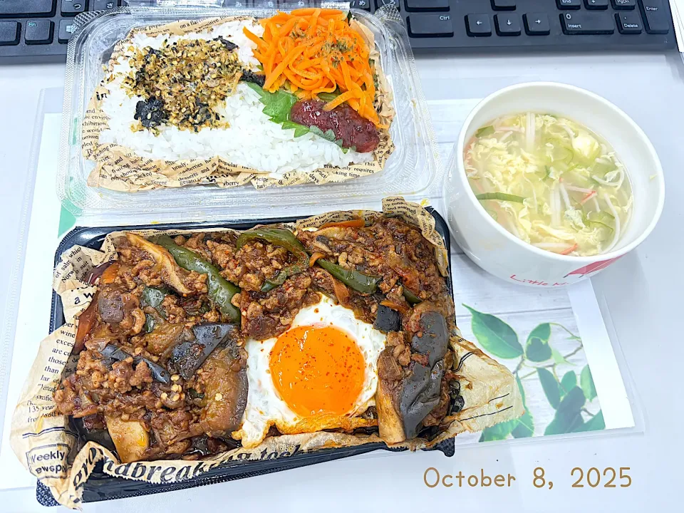 麻婆肉団子茄子🍆弁当|Tsuu_chan‪ ·͜·♡‬さん