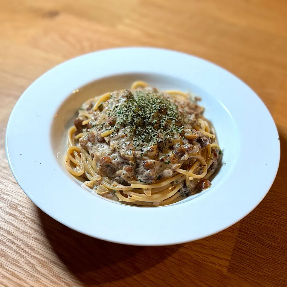 スパゲッティ なめこクリームソース|17oyaziさん