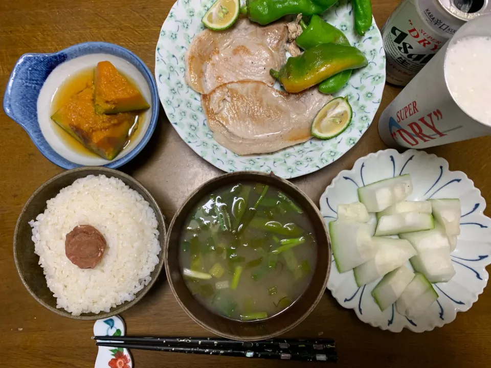 夕食　自然豚ロース焼肉|ATさん