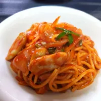 太麺パスタでナポリタン！|sora🍀さん