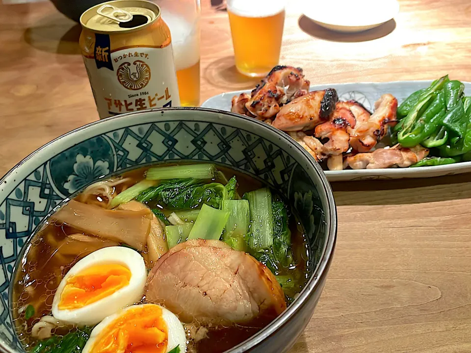 ラーメン・鶏のグリル|くり子さん
