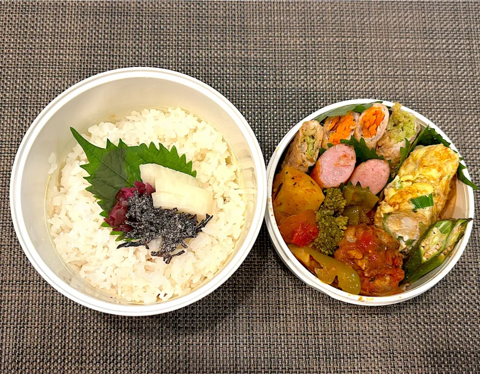 高校生息子のお弁当🍱 野菜の肉巻き弁当🍱|Snow10さん