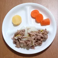 たくあん、にんじん、豚細切れ肉と白菜のクレイジーソルト炒め|ナナさん