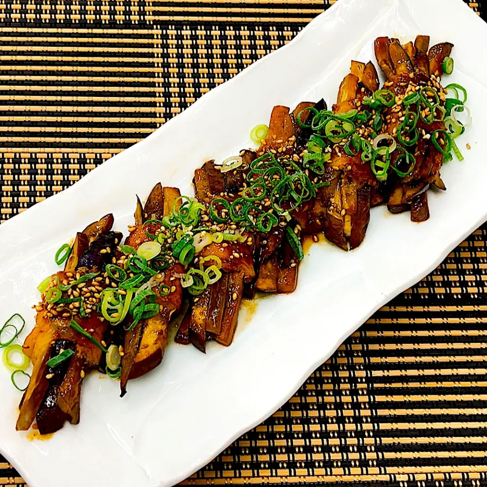 茄子の肉巻き|まめもにおさん