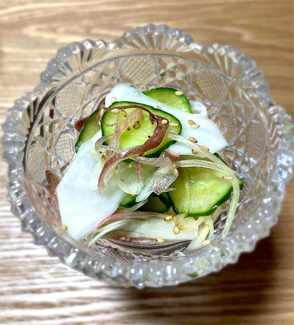 蕪と茗荷の酢の物