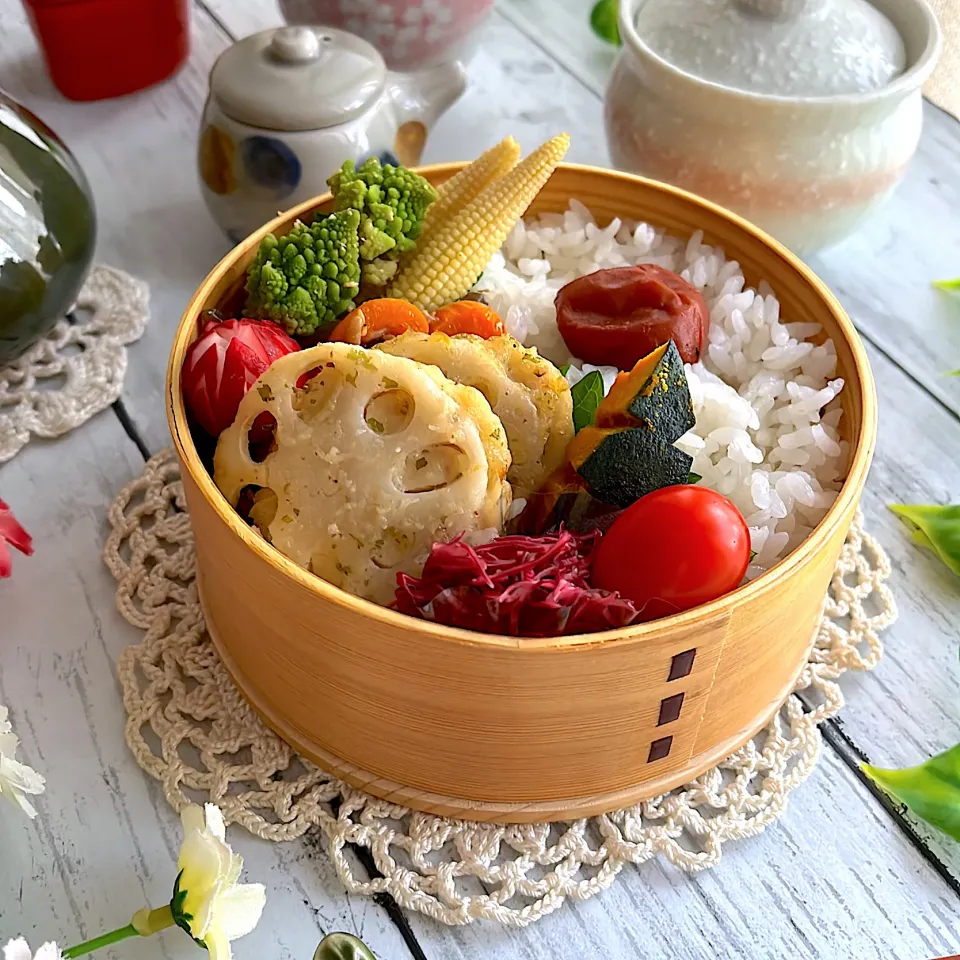 れんこんの挟み焼き弁当|@panna_cotta.703さん