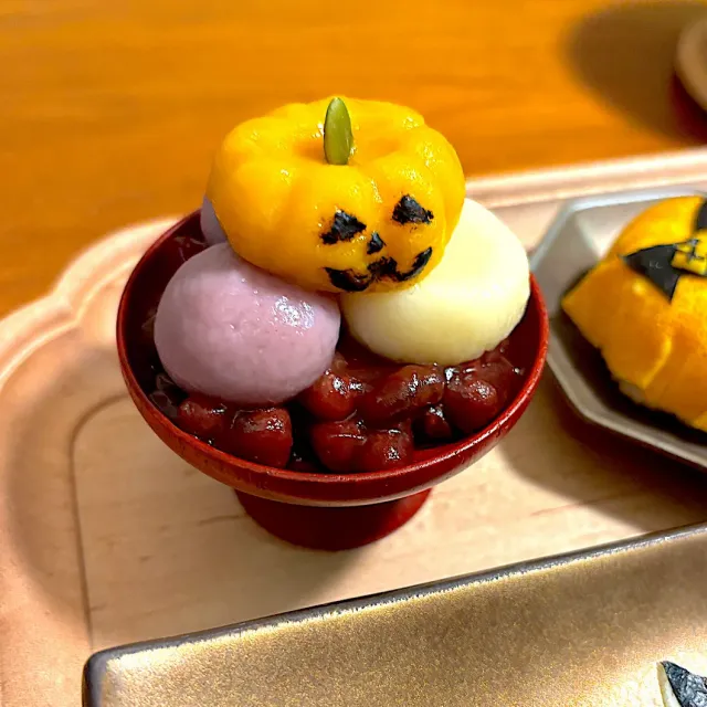 Snapdishの料理・レシピ写真:ハロウィン白玉🎃｜ハロウィンパーティーメニューを楽しもう♪