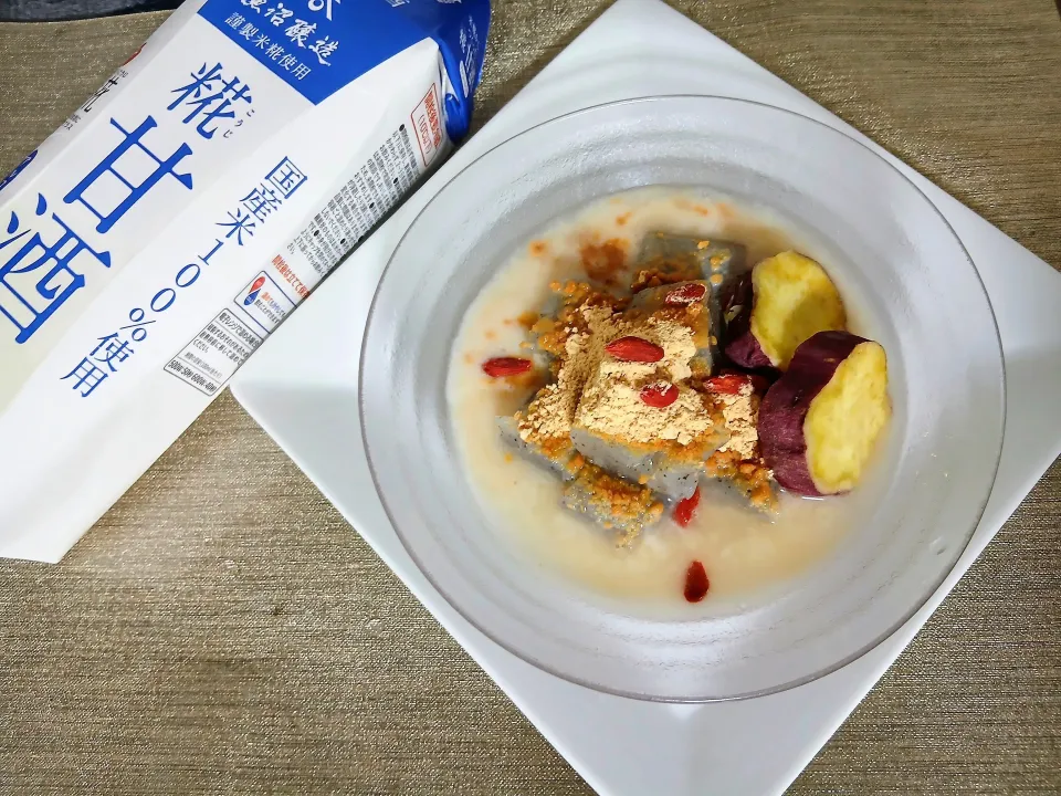 糀甘酒でこんにゃくスイーツ.ﾟ+.(・∀・)ﾟ+.ﾟ✨|ぽんすけさん