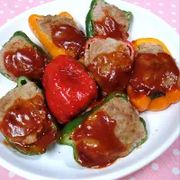 パプリカの肉詰め|cherry🍒さん