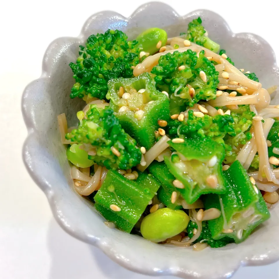 ブロッコリーとオクラのだしサラダ|mico☺︎さん