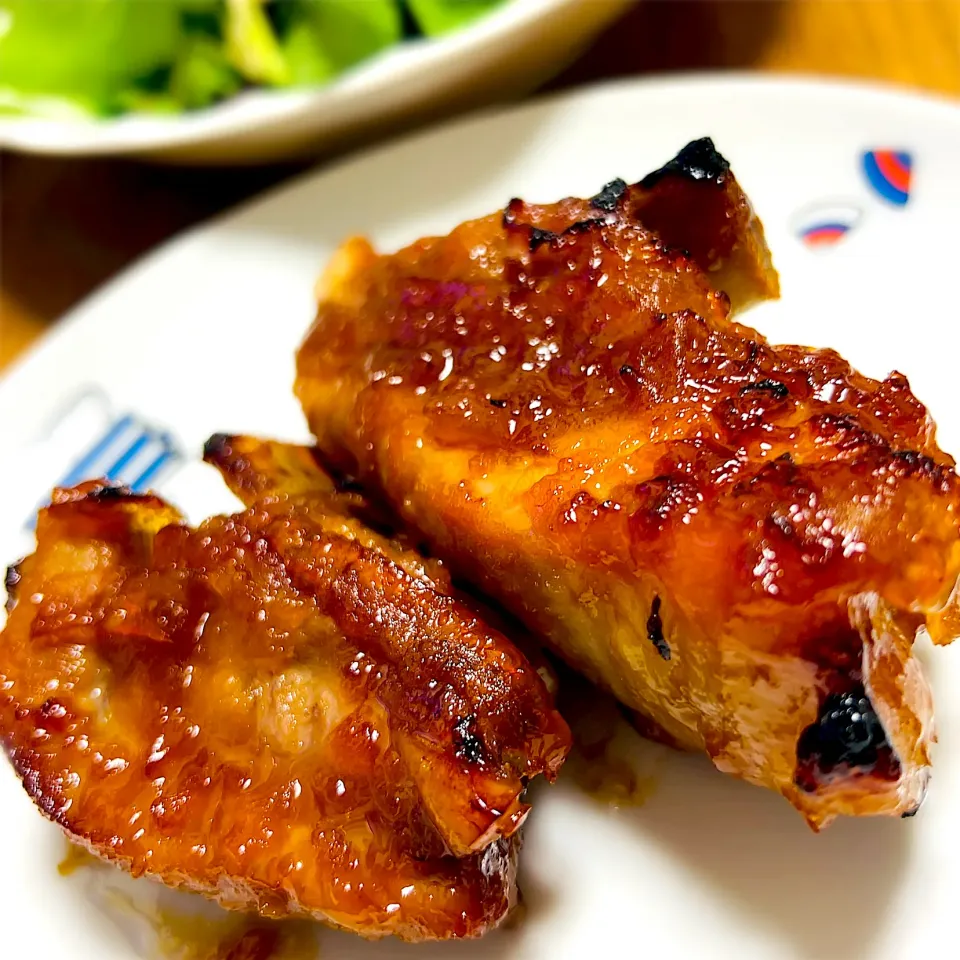 ”スペアリブ＆ ベビーリーフサラダ”＠ 自宅飯|平大さん