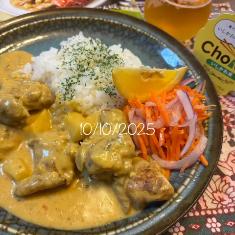 「ゆめみづほ2kg」を使ってみたSnapdishの料理・レシピ写真:ガーリックバターチキンカレー