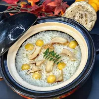 松茸＆銀杏ご飯  🍄‍🟫