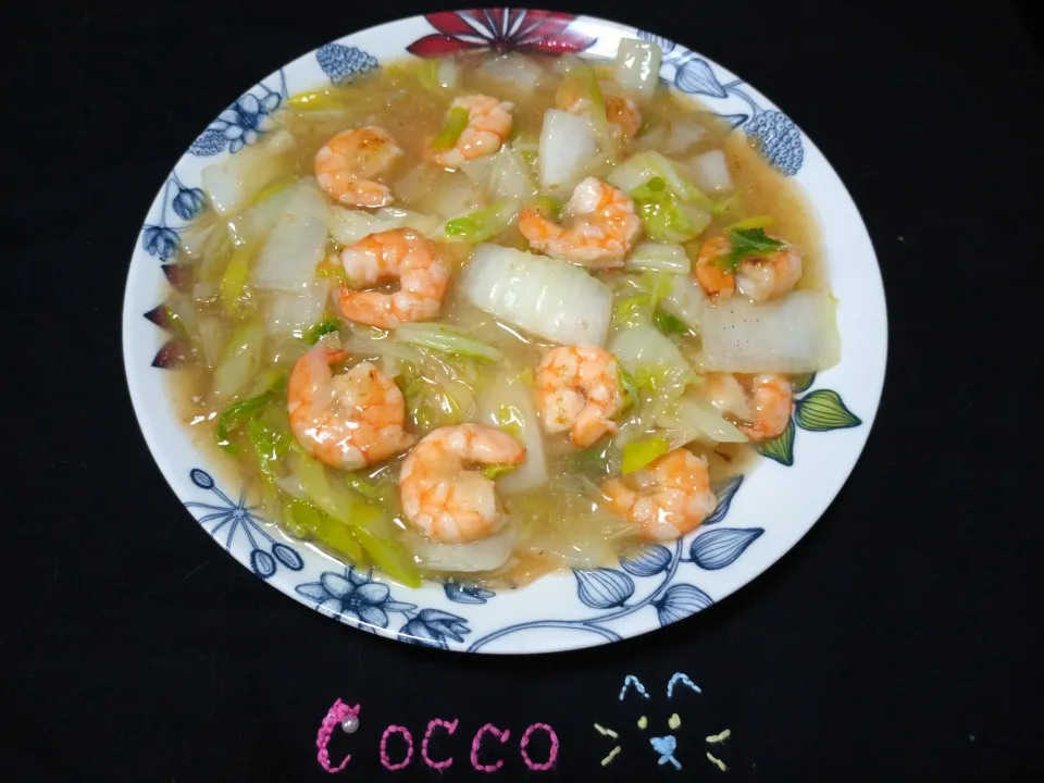 エビと白菜の中華風あんかけ✨|cocco+さん