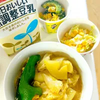 豆乳ラーメン🍜　豆乳コールスロー|ＳＵＺＵＫＩさん