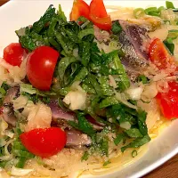 鰹のたたきで野菜パスタ|tun223さん