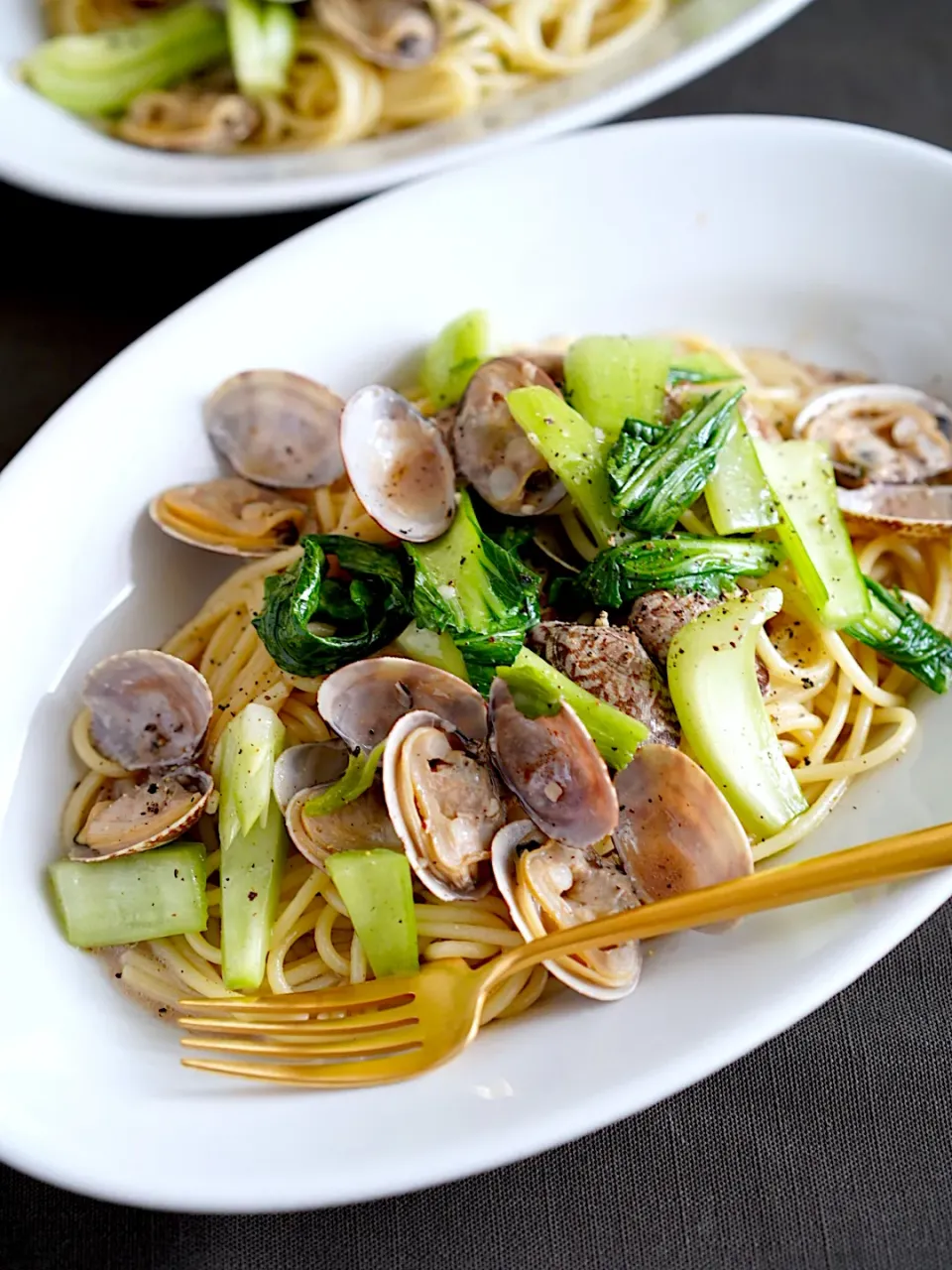 アサリと青梗菜の台湾風パスタ|てつやさん