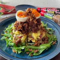 ルーローそぼろのっけ⭐︎さつまいもサラダ