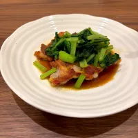 小松菜ソースのチキンソテー|りさこさん