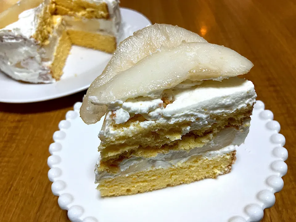 ＊洋梨のショートケーキ🍰🍐＊|＊抹茶＊さん