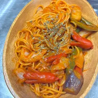 昔懐かしい、、母さんが作るタコさんウインナーナポリタン|ひろたかさん