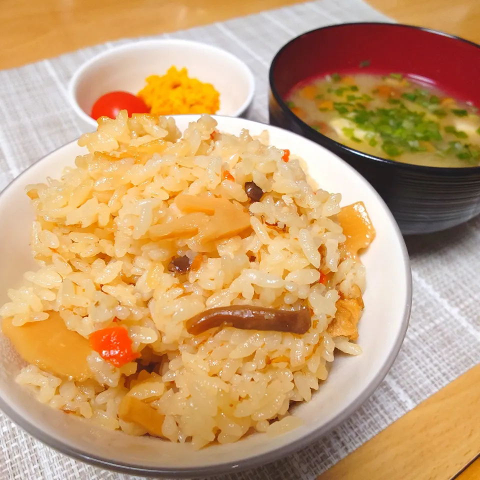 たけのこ五目釜めし|万葉さん