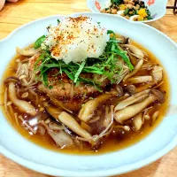 キノコ餡掛けハンバーグ|もやぴさん