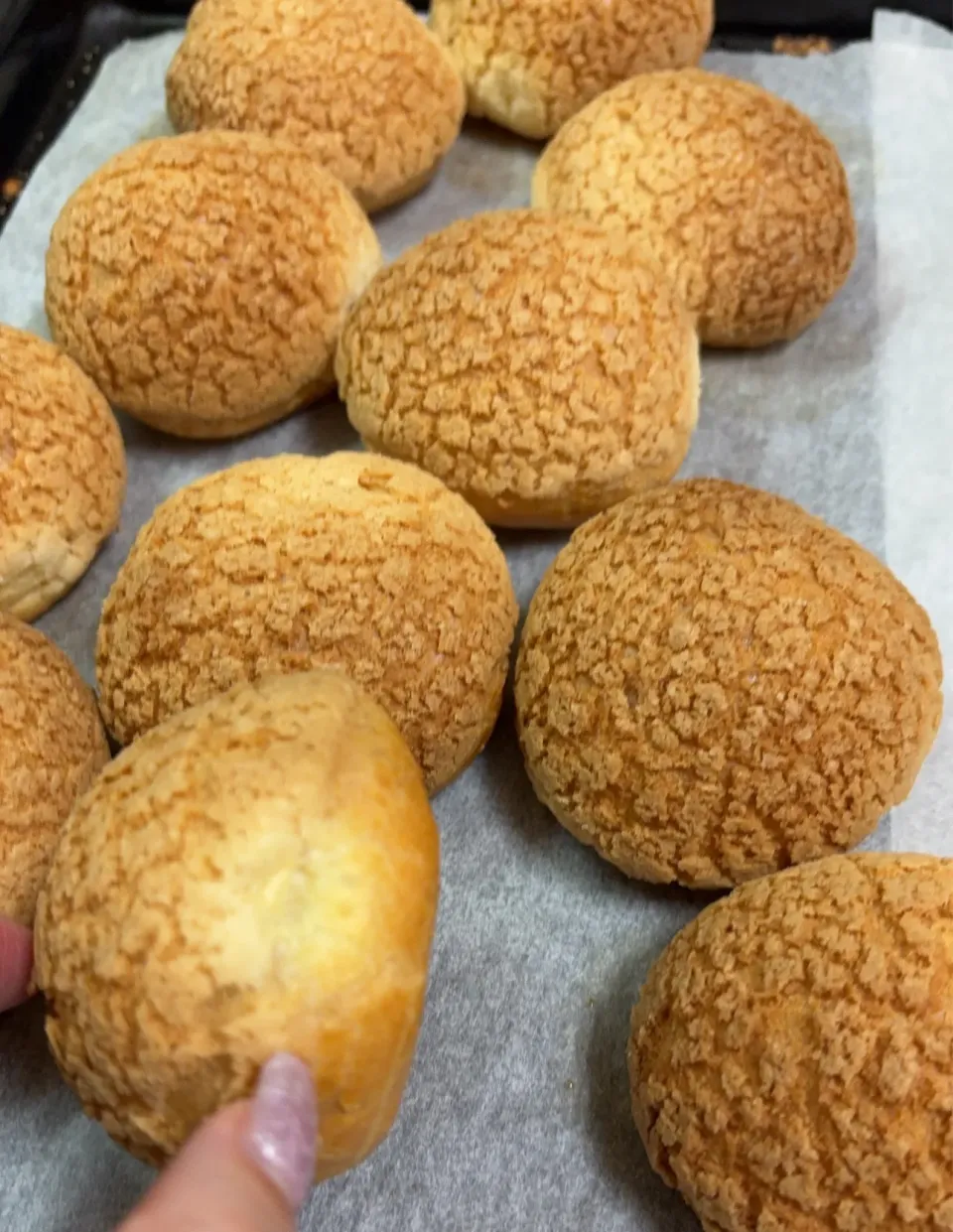 クッキーシュー焼き上がりました😊|ゆきぽよ婆さん