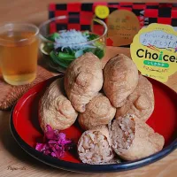 ひゃくまん穀🌾でお稲荷さん　加賀棒茶使用