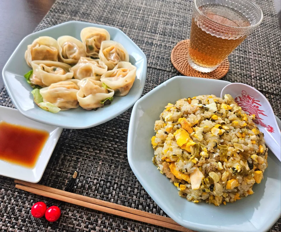 高菜チャーハン&マンドゥ|emiさん