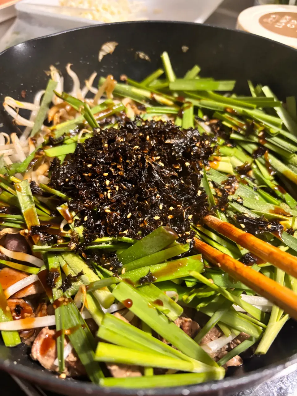 レバニラもやしに韓国海苔マシ|𝓤𝓬𝓪さん