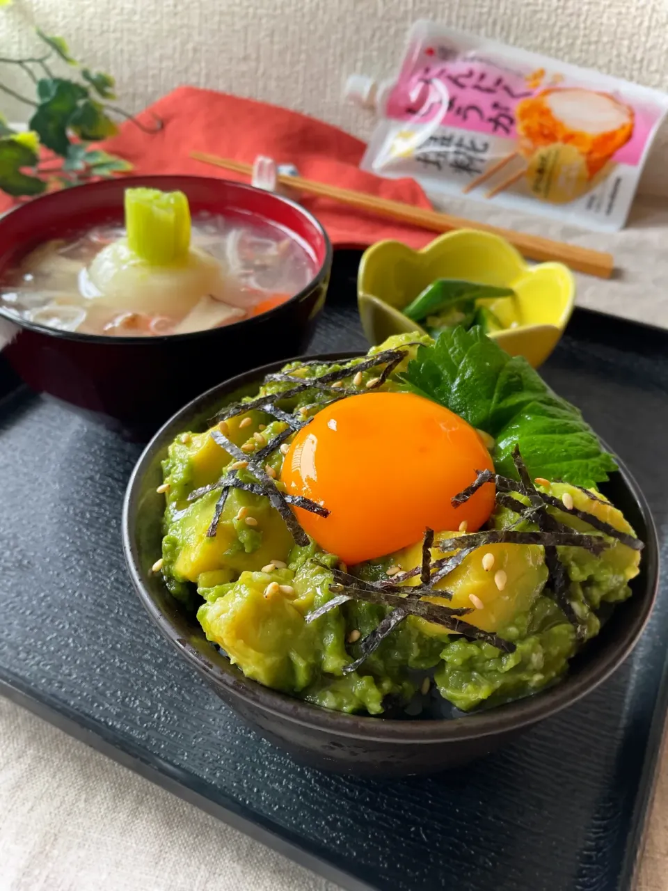 にんにくしょうが生塩糀deアボガド丼＆丸ごとカブの塩糀スープ|スイーツポテトさん