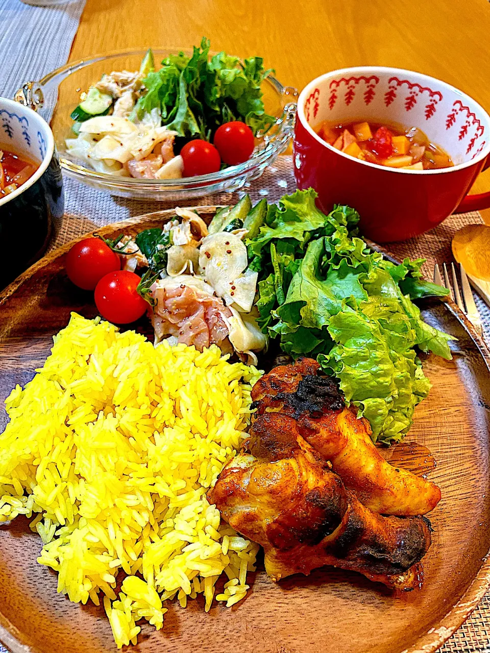 タンドリーチキンのワンプレート晩御飯|Mikaさん