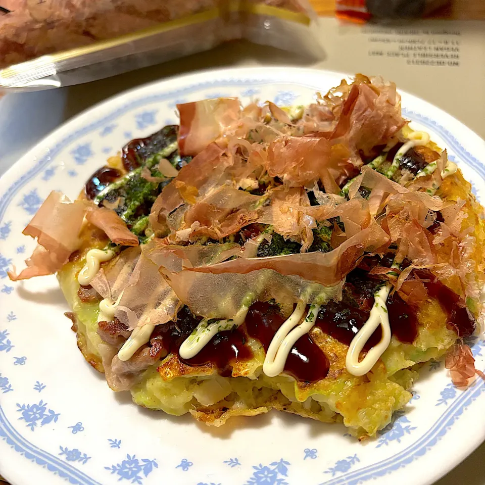 2025/10/12 ニップンお好み焼き粉 豚玉お好み焼き|kykyさん