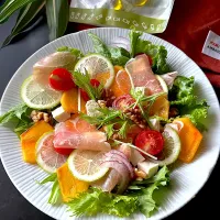 柿と生ハムのサラダ🥗